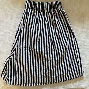 Faithfull the Brand black and white Stripe shorts